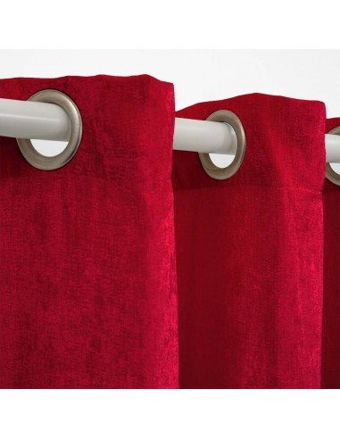 Cortina Chenilla Nogre Rojo (200 x...